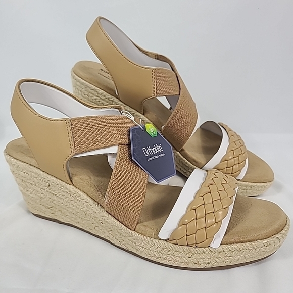 NEW Sonoma Goods For Life® Coraa Espadrille Wedge Sandals Ortholite Taupe Sz 11 - Picture 1 of 9